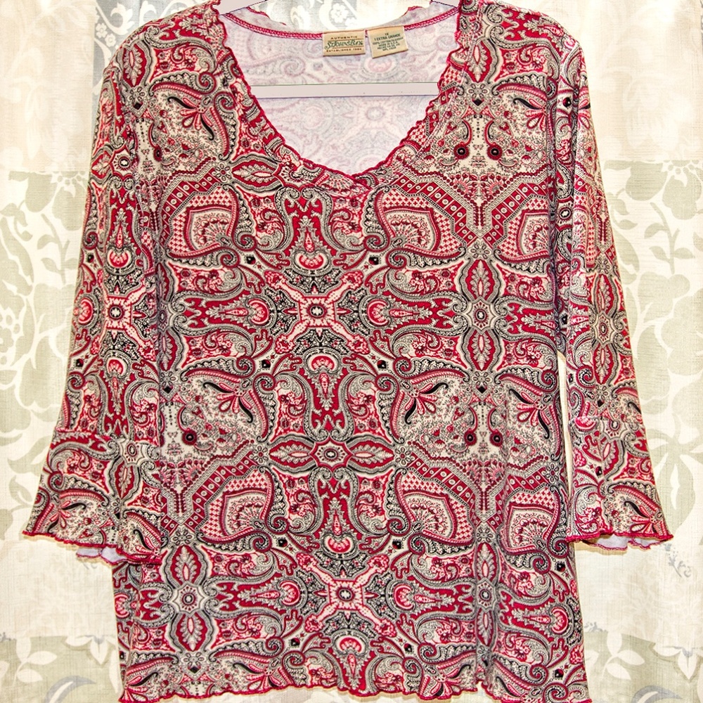 St John's Bay Red/Black Top 1x